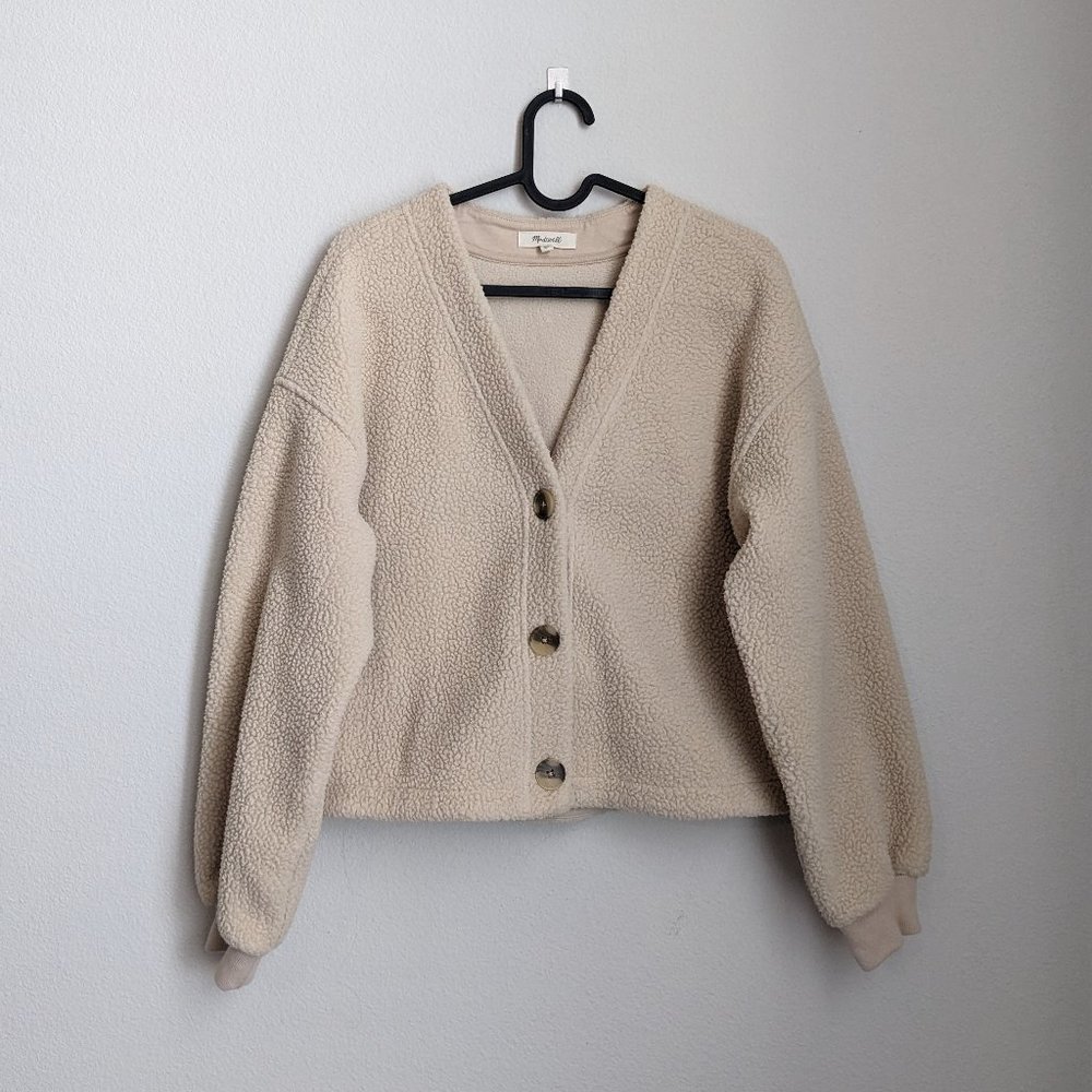 Madewell Resourced Fleece Crop Cardigan